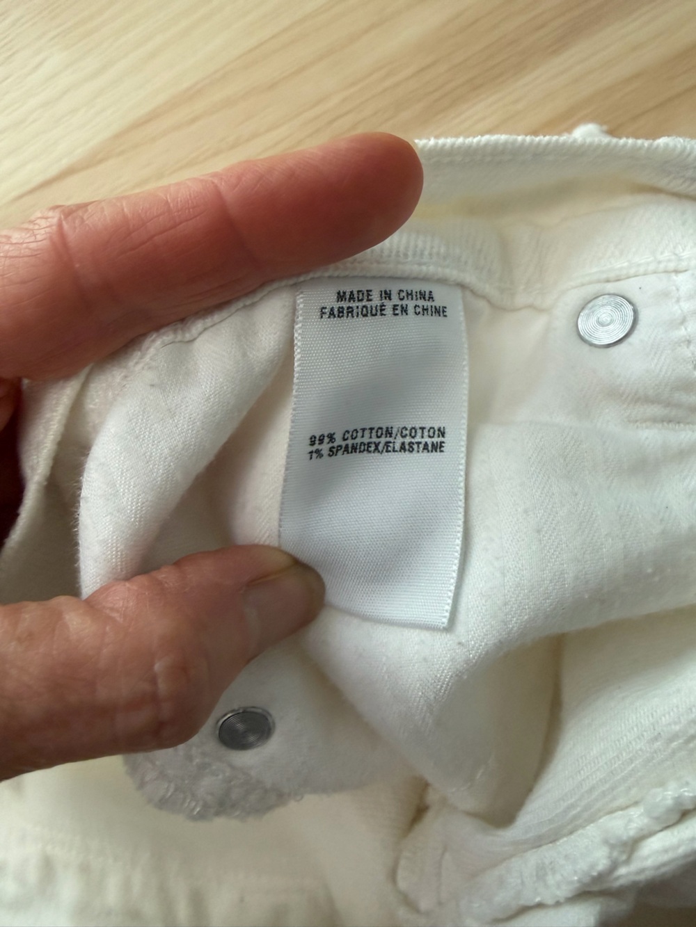 Lucky Brand White Denim/Jean Shorts with Branded Patch - Picture 7 of 8